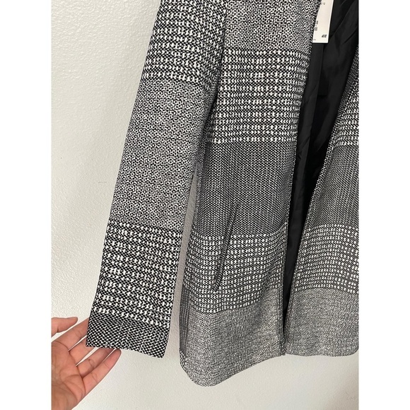 H&M Collarless Open Front Gray Jacket Women’s Size US 4 NEW WITH TAGS - Picture 6 of 9